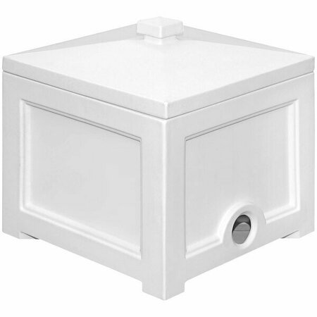 MAYNE Fairfield White Garden Hose Bin - 17'' x 17'' x 18'' 5695858W